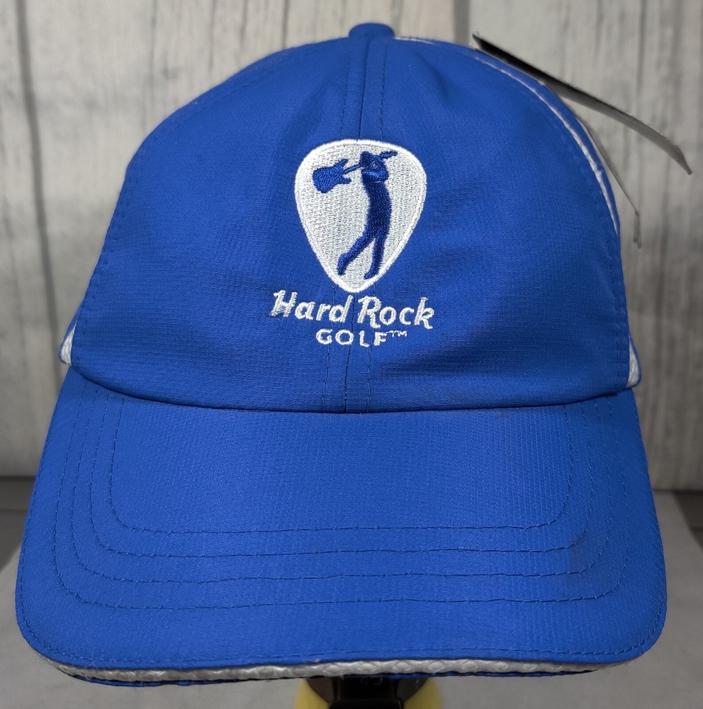 Hard Rock Hotel Tampa Golf Hat Cap Blue Black Adjustable Strap NWT