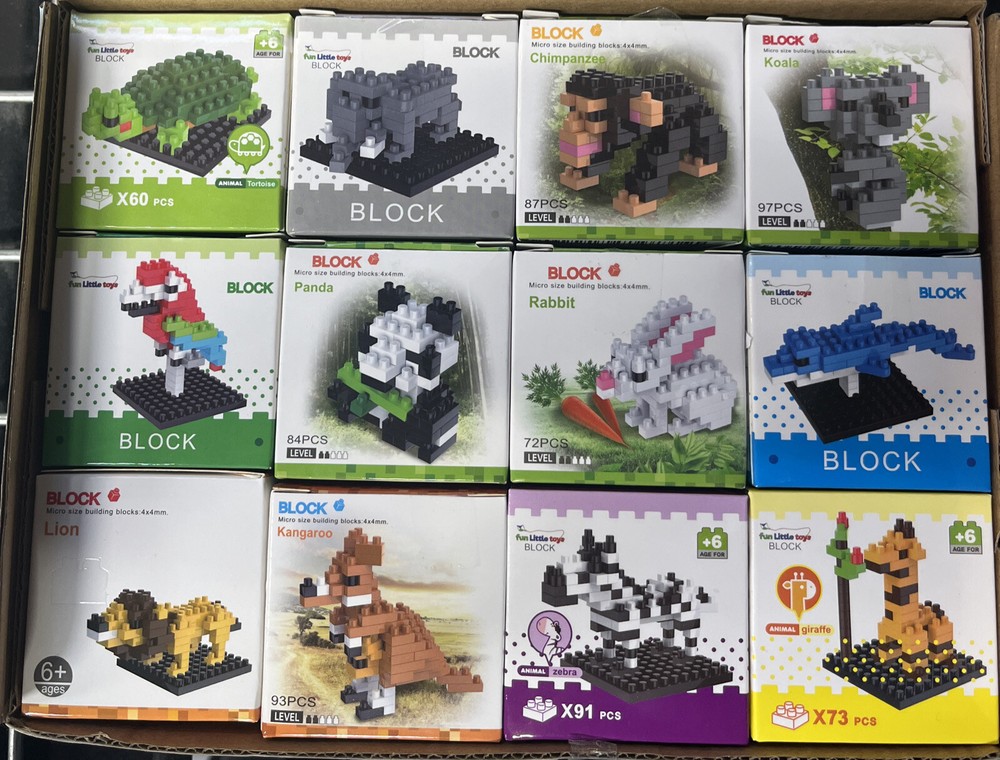 Lil Building Blocks: Awesome Animals 12 packs