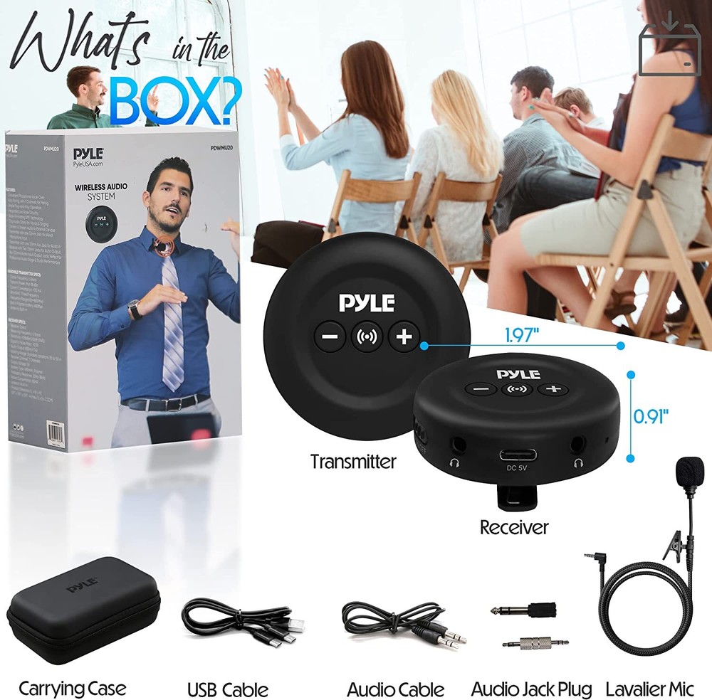 PylePro PDWMU20 Wireless Audio Transmitter Set