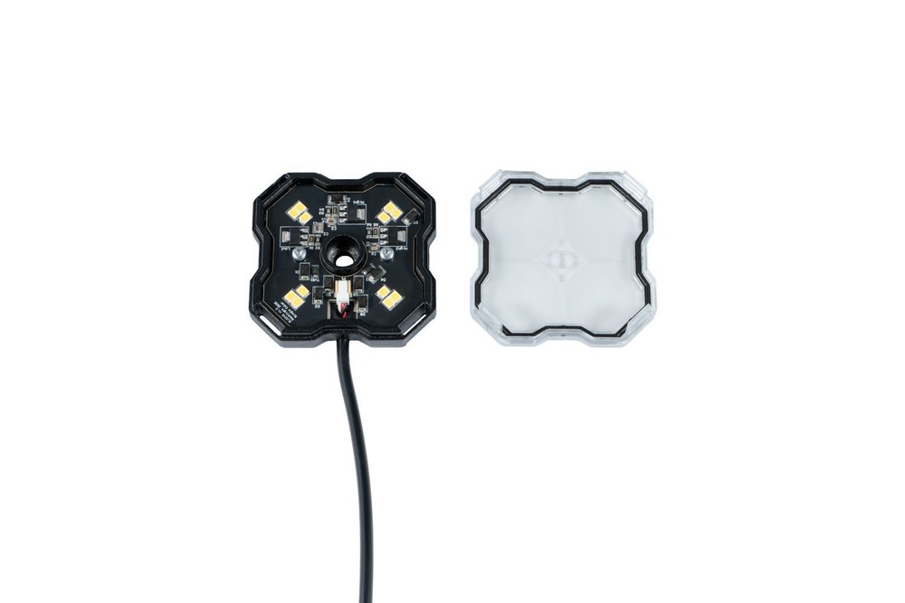 Diode Dynamics Stage Series White Diffused Lens LED Rock Lights - (4-Pack)