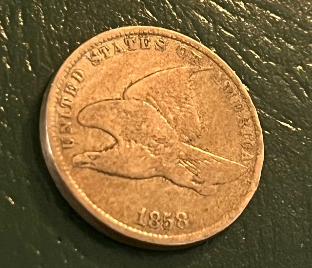 1858 SL. Flying Eagle cent Fine , nice coin !