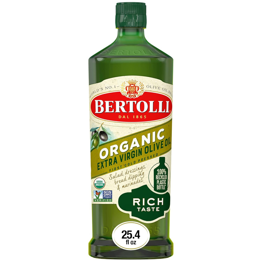 Organic Extra Virgin Olive Oil, Rich Taste, First Cold Pressed, Contains Polyphe