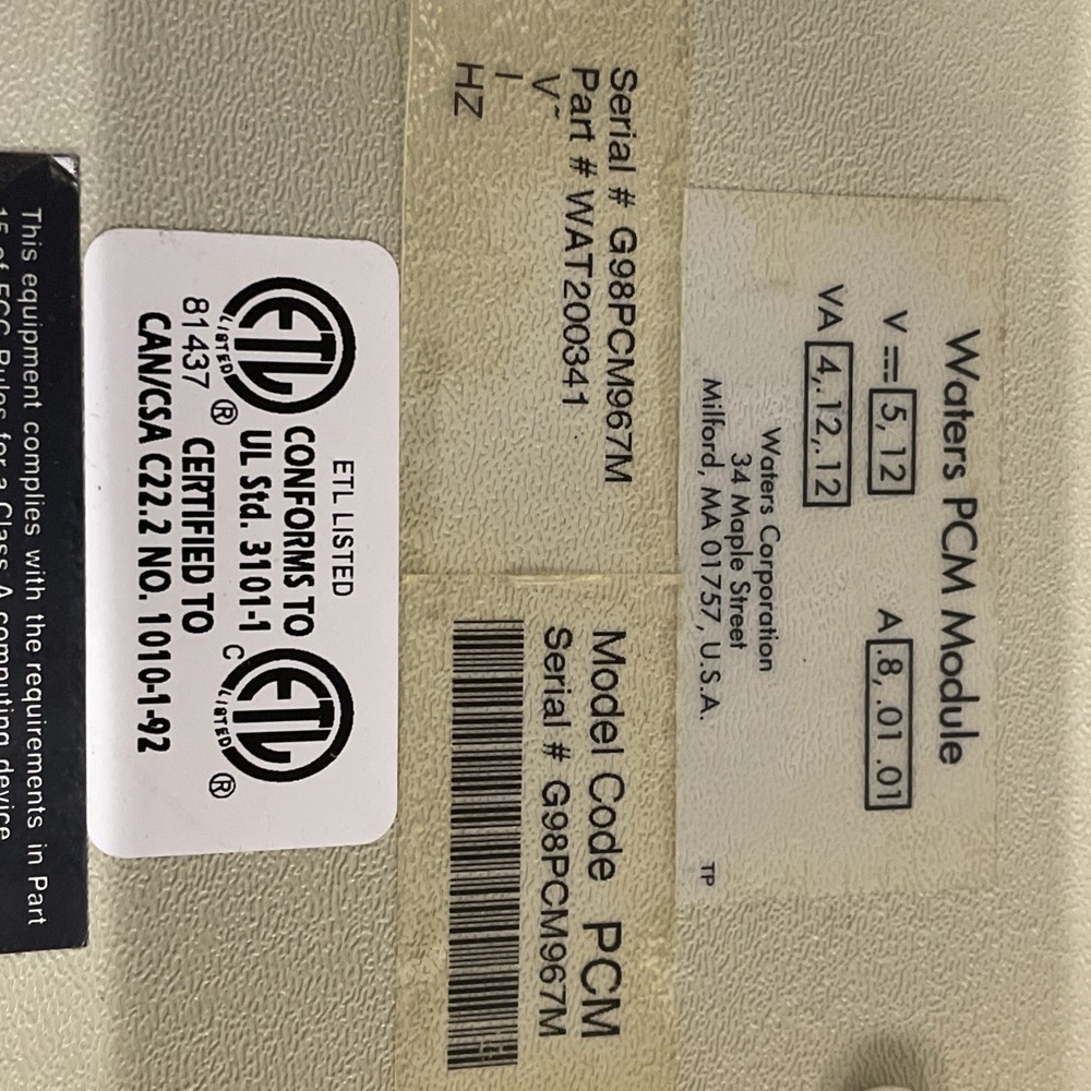 Waters HPLC CODE PCM Pump Control Module PCM WAT 200460341