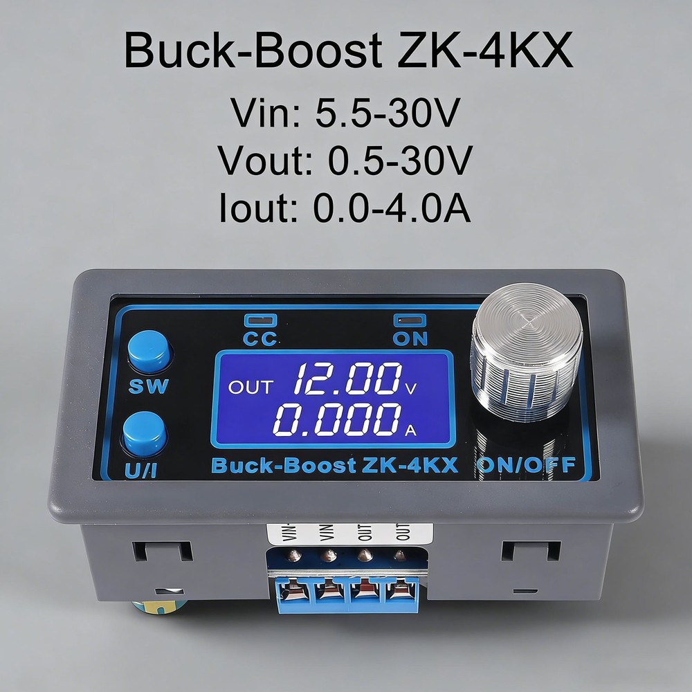 DC Adjustable Step Up Down Buck Boost Power Supply Voltage Regulator LCD Module