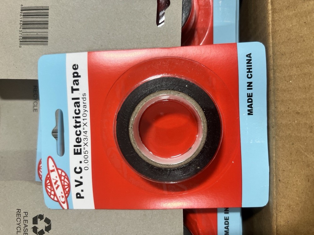 Electrical Tape P.V.C. 3/4”X30’ 24 Pack