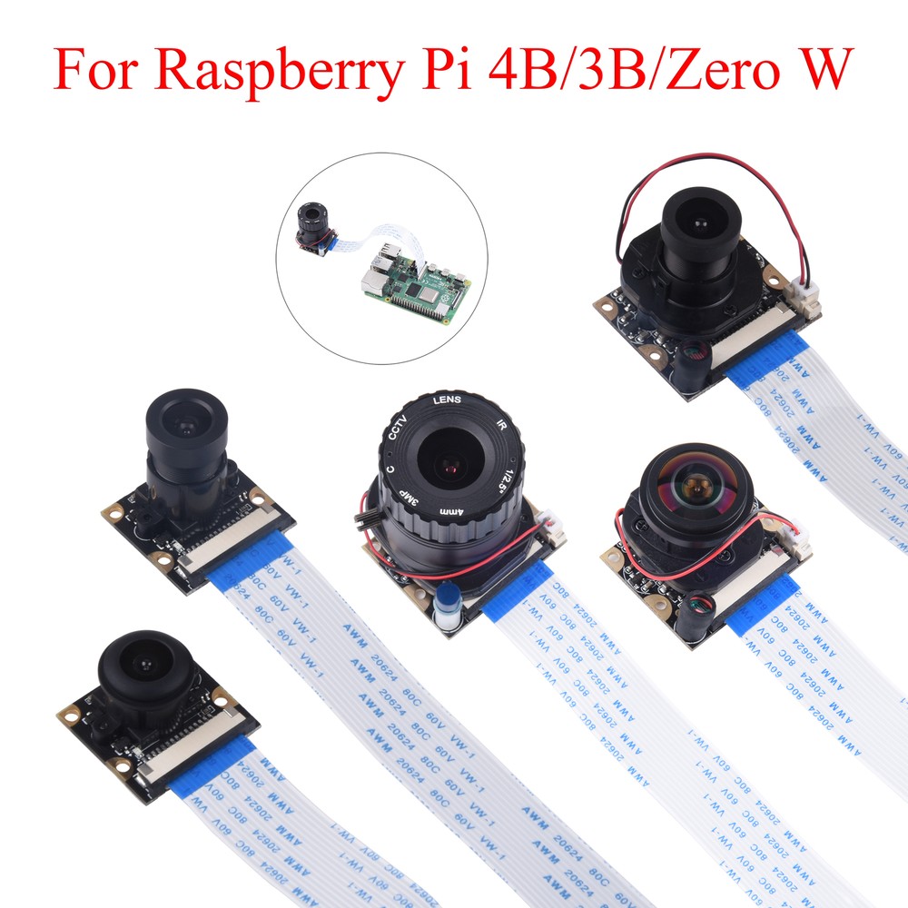 Raspberry Pi Day/Night Vision Camera Module65°/75°/130°/175°5With SensorIR Light