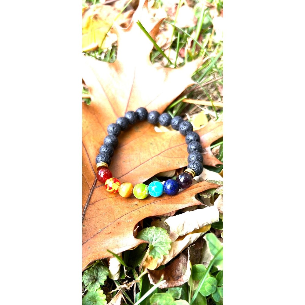 7 Chakra’s Lava Bead Bracelet