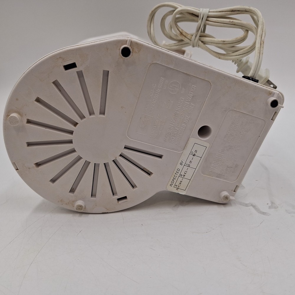 Melitta Gevalia Kaffe WHITE 4-Cup Coffee Maker - BCM-4C Tested Working