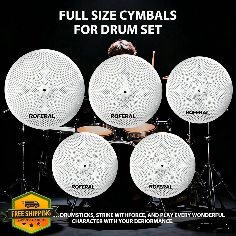 Low Volume Cymbal Mute Pack, 5 Pcs, Sliver