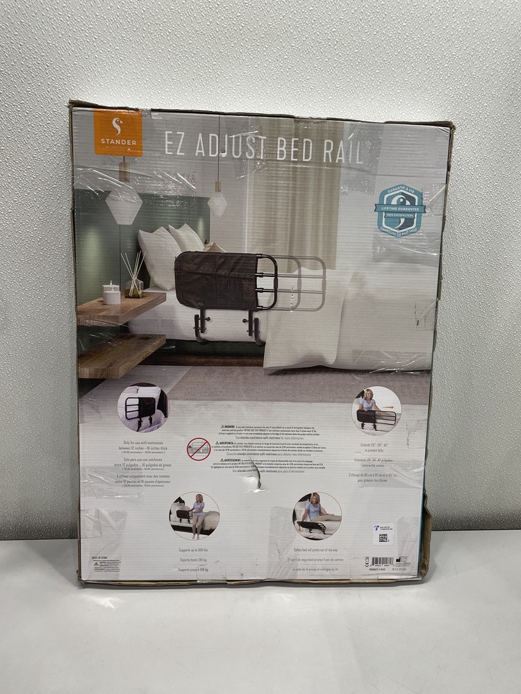 Stander EZ Adjustable Senior Bedrail, Black