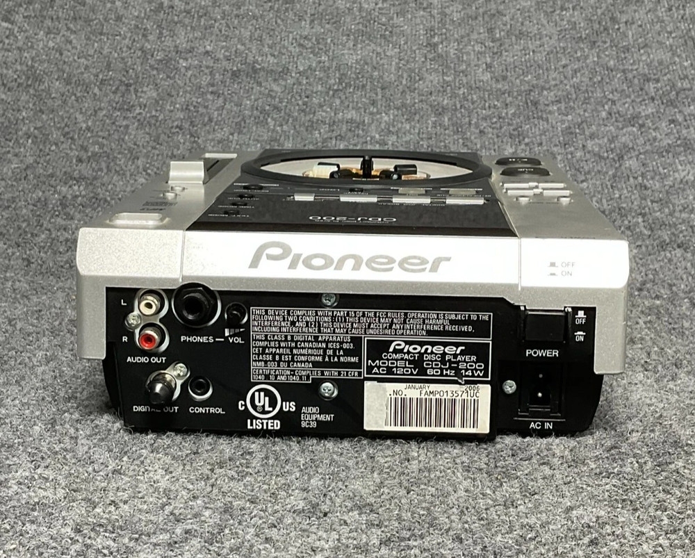 Pioneer CDJ-200 DJ Turntable Player Controller Mix Loop CD MP3 - Parts