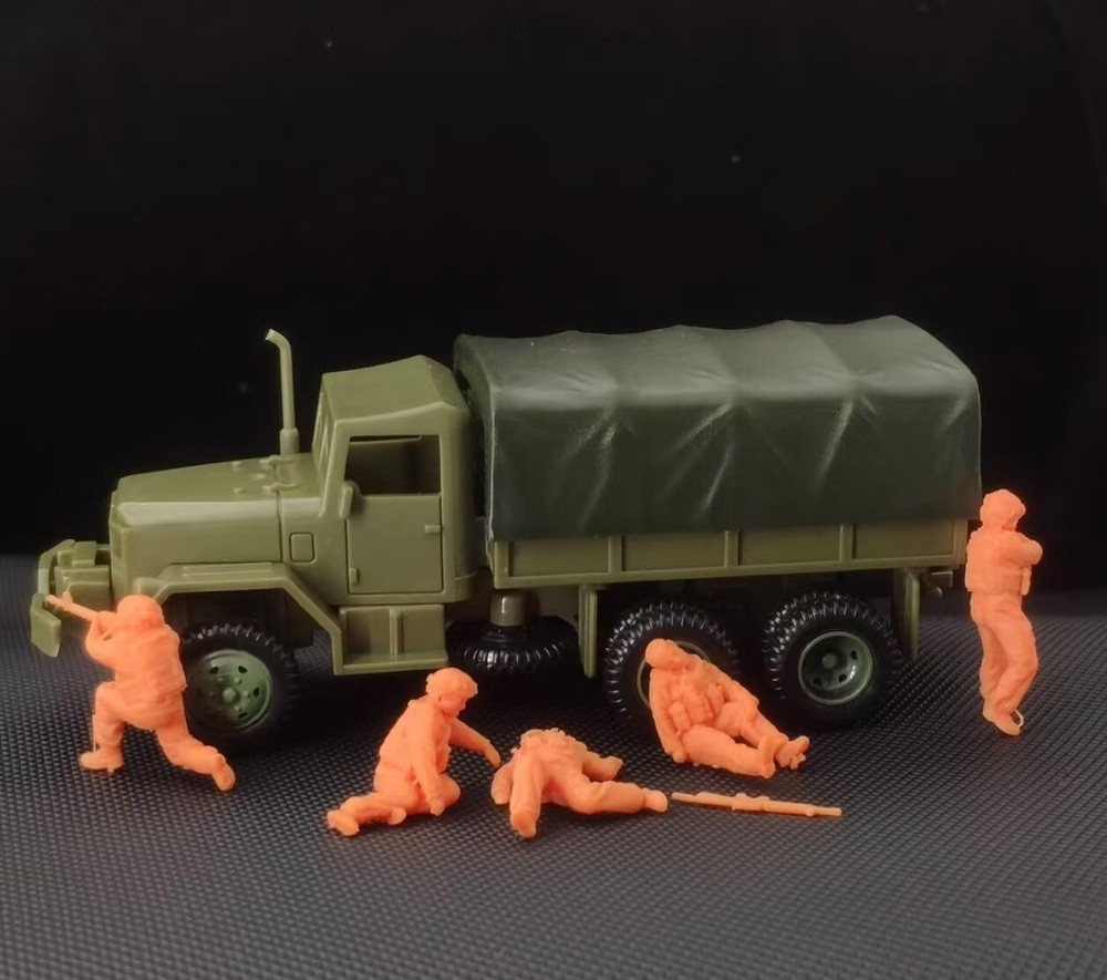 3D Printed 1/72 Modern Combat Soldier 5 Person Model Unpainted