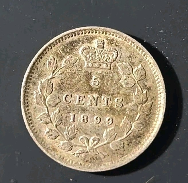 1899 Canada 5 cent silver  - Solid  XF    stk#K965