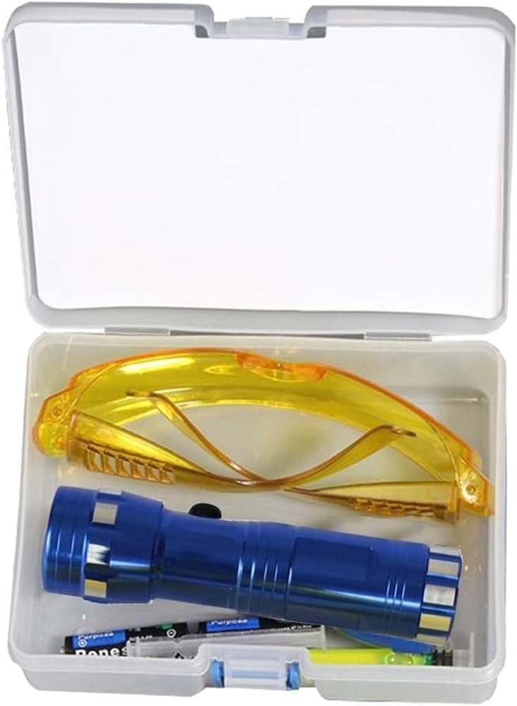 Automotive AC Leak Detector Kit with UV Flashlight for Refrigerant Testing