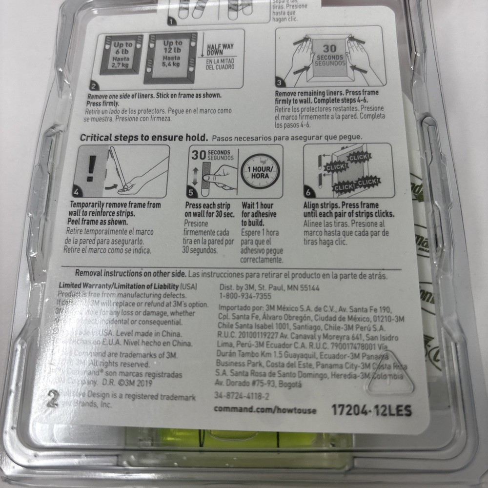 Command Picture Hanging Strips, White, 12 Medium Pairs Per Pack 1 Pack