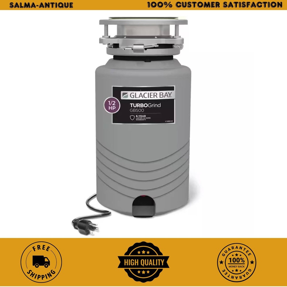 Glacier Bay TurboGrind 1/2 HP Garbage Disposal w/ Power Cord