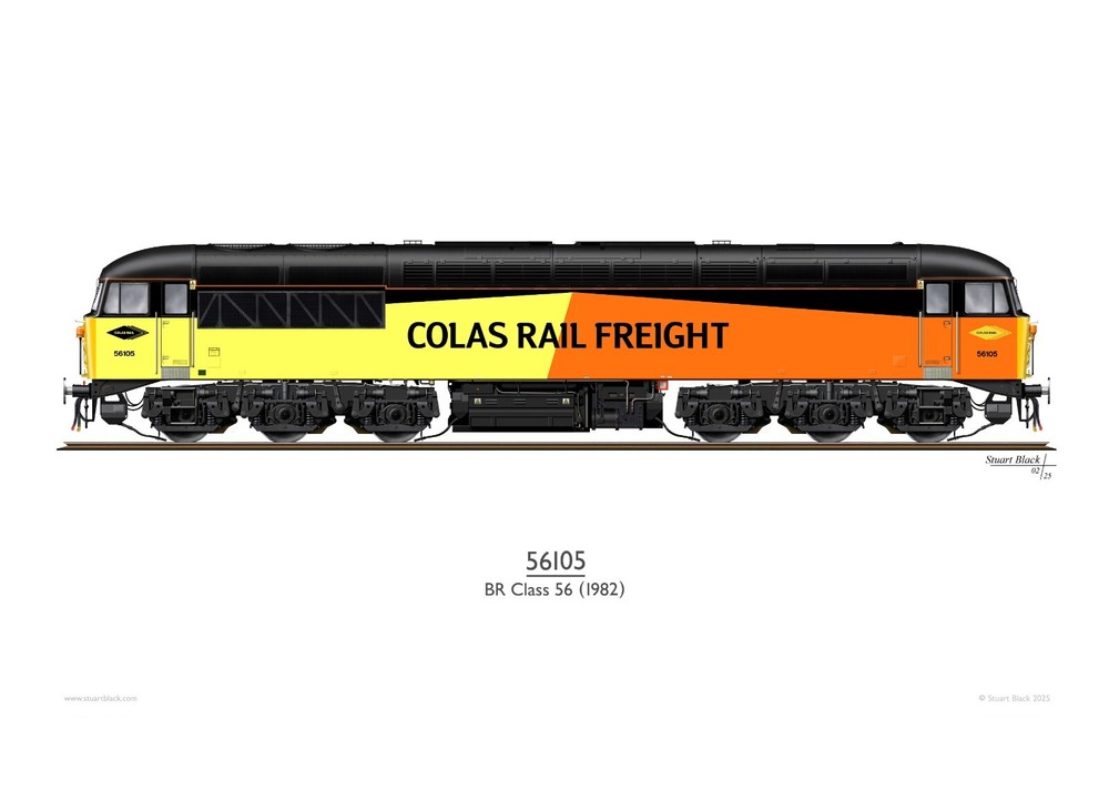 BR Class 56 56105 (COLAS livery) - Print