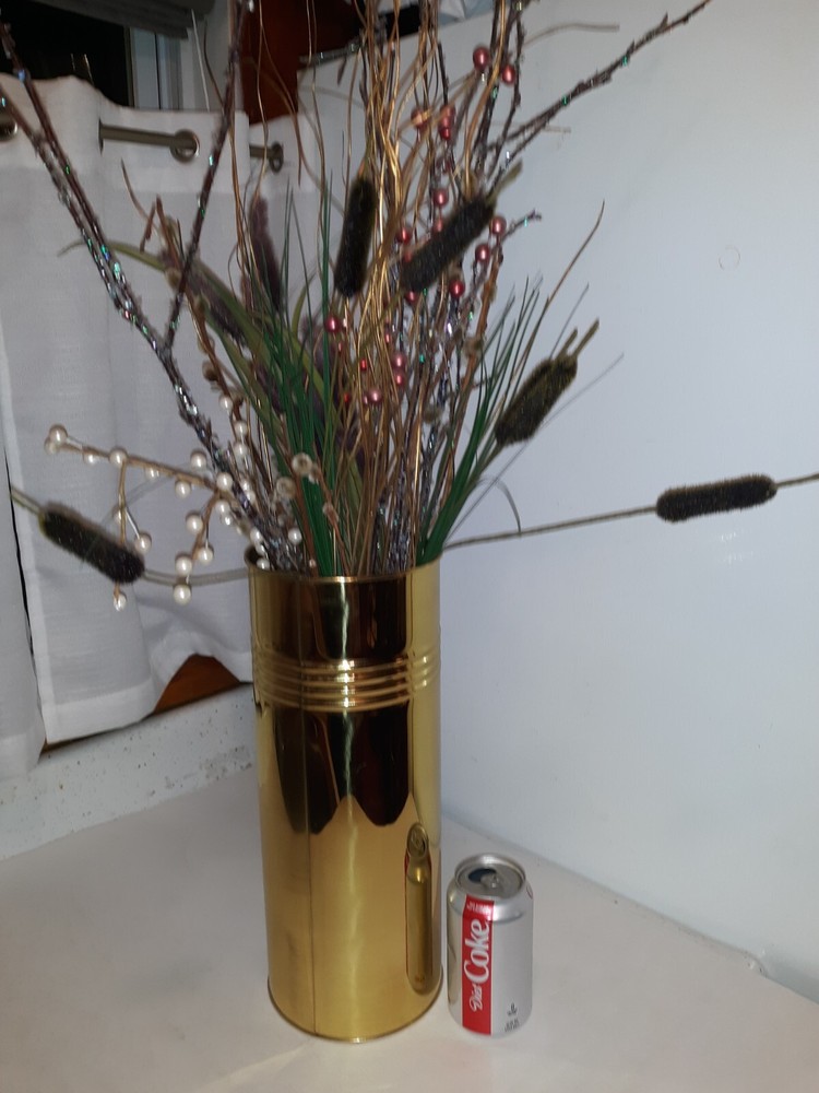 BRISTOL Solid BRASS Lacquered POLISHED FINISH Decorative Cylindrical CONTAINER