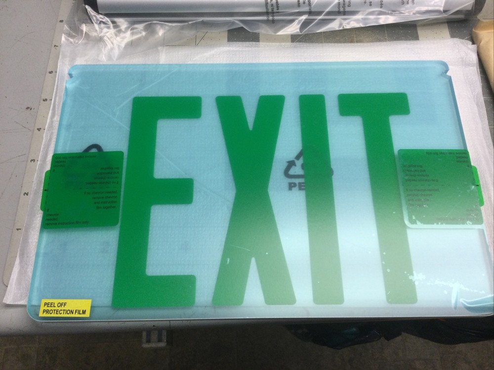 Edge Lit Red LED Exit Sign Surface Mount Adjustable Angle ELRT - (VB1)