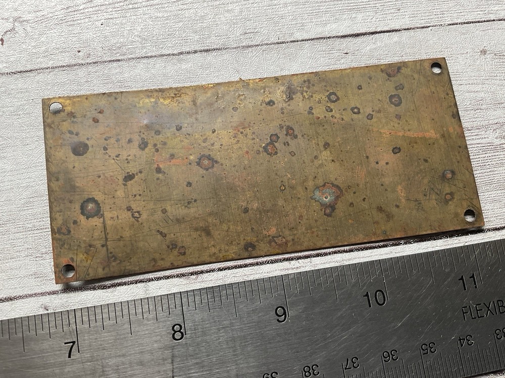 ORIGINAL WWI HISPANO SUIZA AIRCRAFT ENGINE SPEC DATA NAME PLATE