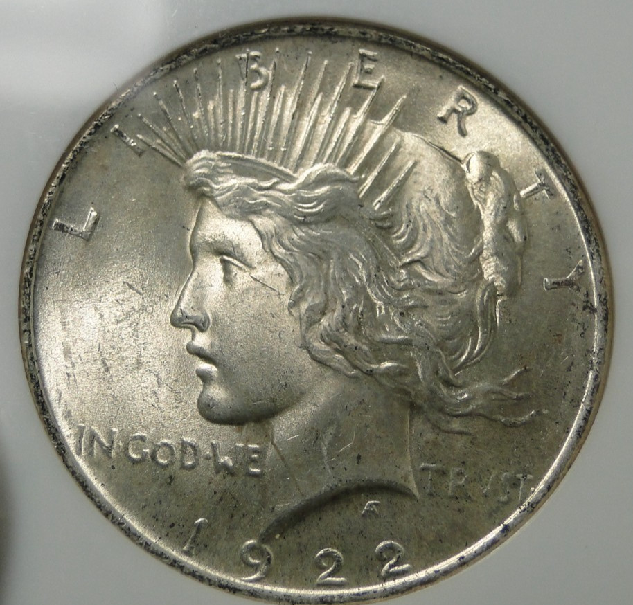 1922 Peace Dollar NGC MS 64 Uncirculated