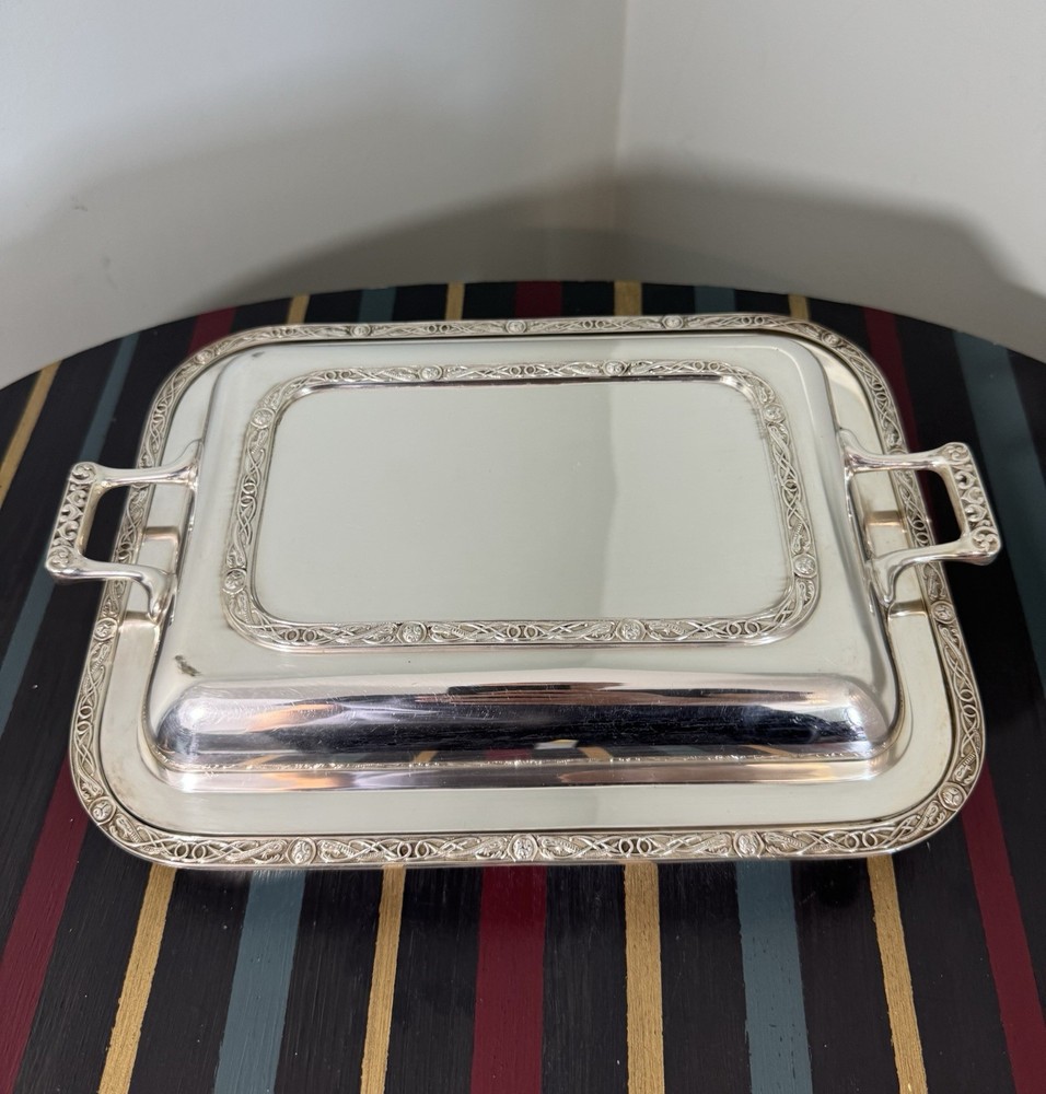 Vintage W. GREENWOOD & SONS Silver Plate Rectangular Entree Serving Dish