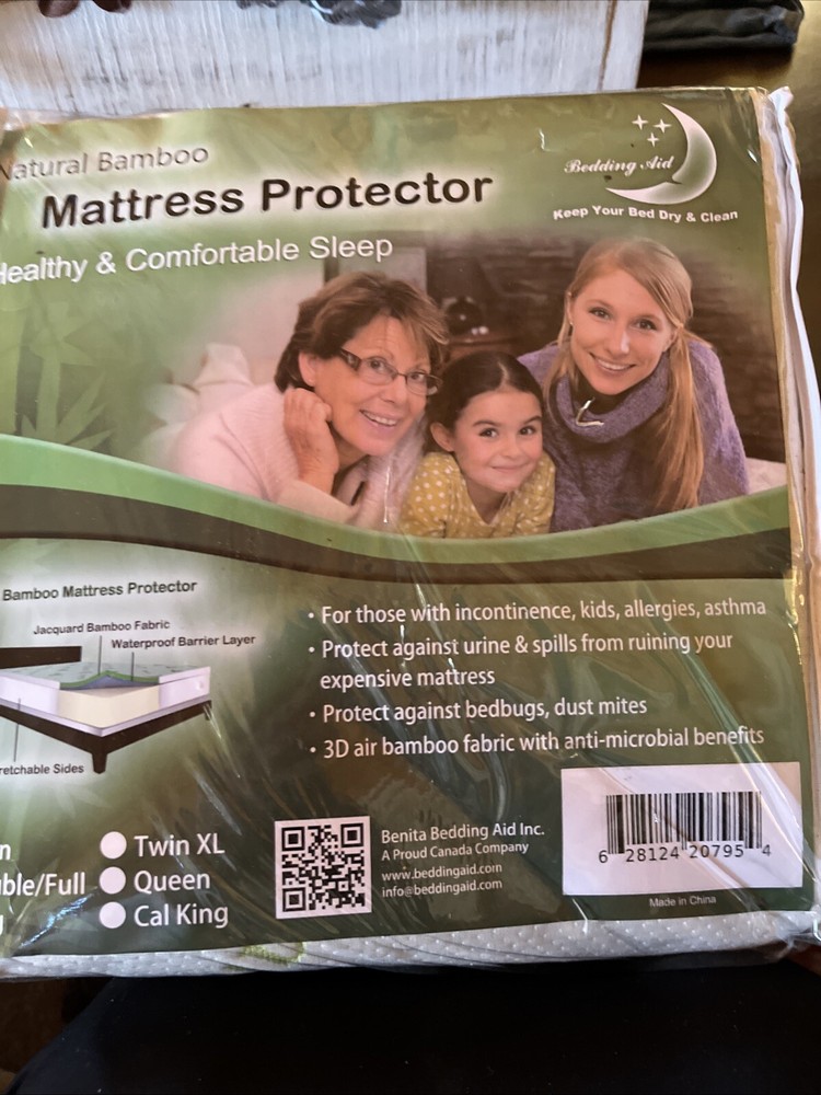 Natural Bamboo Sz King Waterproof Mattress Protector Easy Fit Stretchable Sides