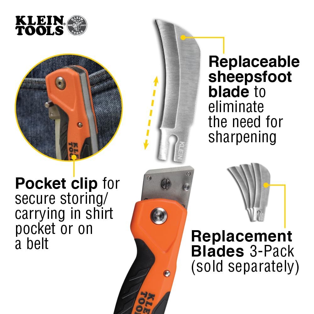 Klein 44218 Cable Skinning Utility Knife w/Replaceable Blade