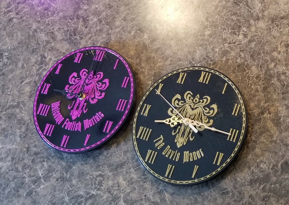 Personalized Haunted Mansion Welcome Foolish Mortals Inspired Wall Clock