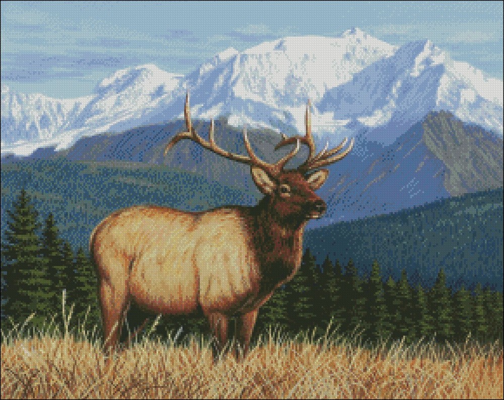 Surveying His Domain - DIY Chart Counted Cross Stitch Patterns Needlework DMC
