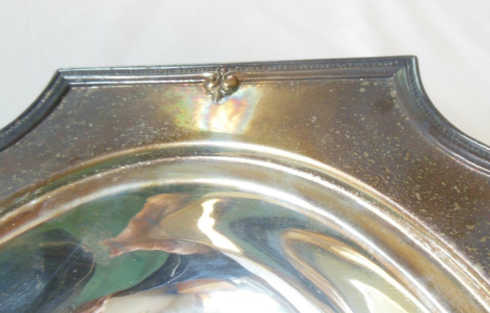 Knickerbocker Silver Co. Art Deco Silverplate Covered Serving Dish Mono