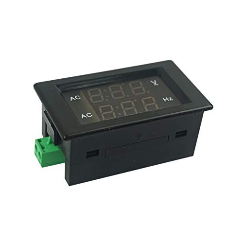 Digital AC Voltage Frequency Meter, AC 80-500V Voltmeter 45-65Hz Black