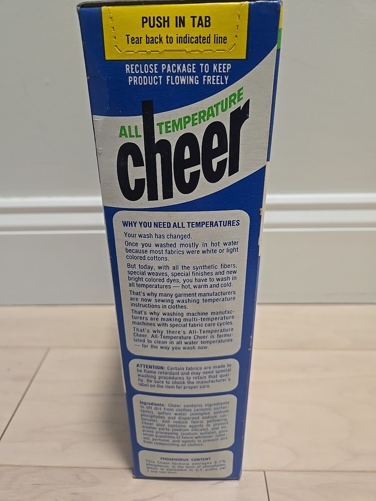 Vintage Cheer All Temperature Detergent NOS