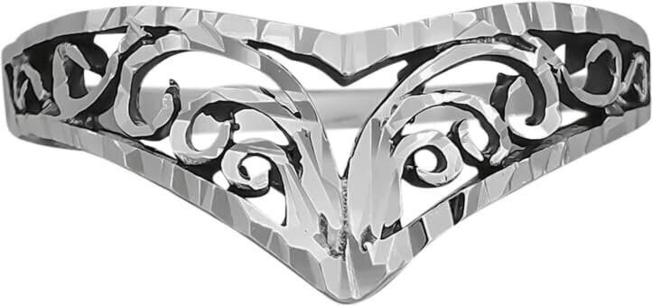 Diamond Cut Flourish Tiara Ring