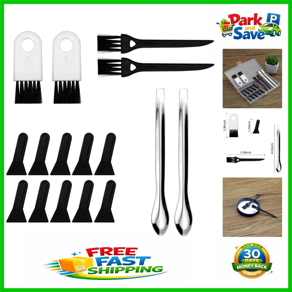 Reusable and Durable Herb Grinder Brush & Scraper Set: 17 Multi-Function Tools