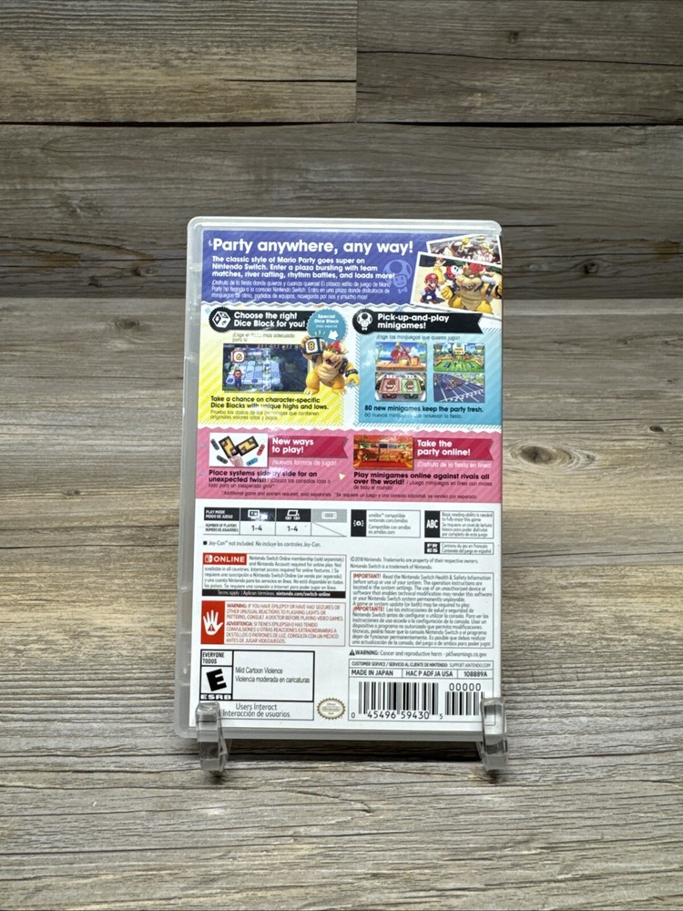 Nintendo Switch Super Mario Party Game Case Only
