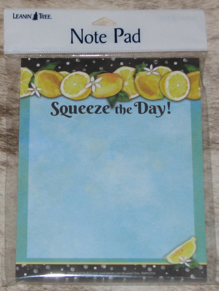 LEANIN TREE Lemons, Lemons, Squeeze the Day!~Note Pad 60 sheets~#63134