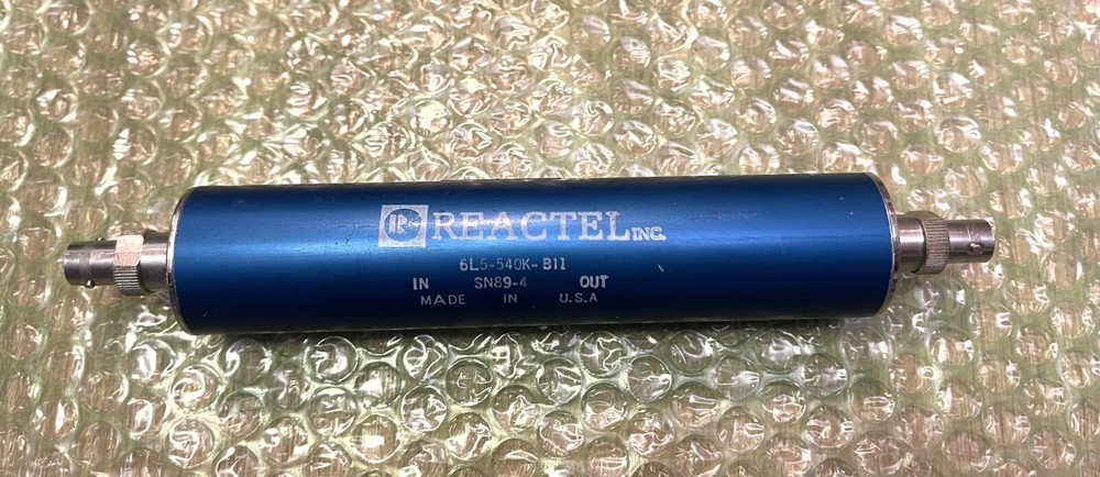 Lot of 8 tubular REACTEL bandpass filter