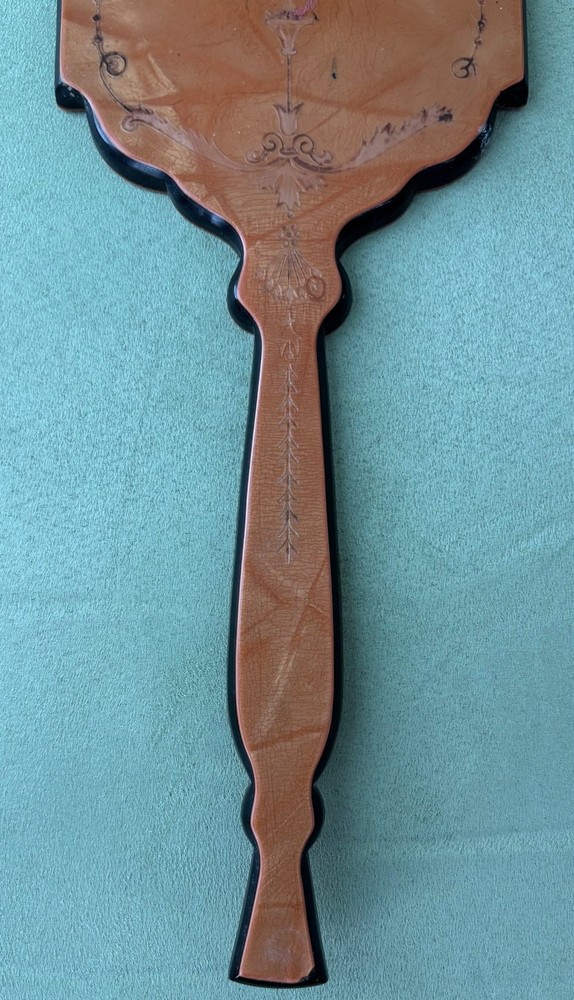 Vintage Celluloid Bakelite handheld mirror