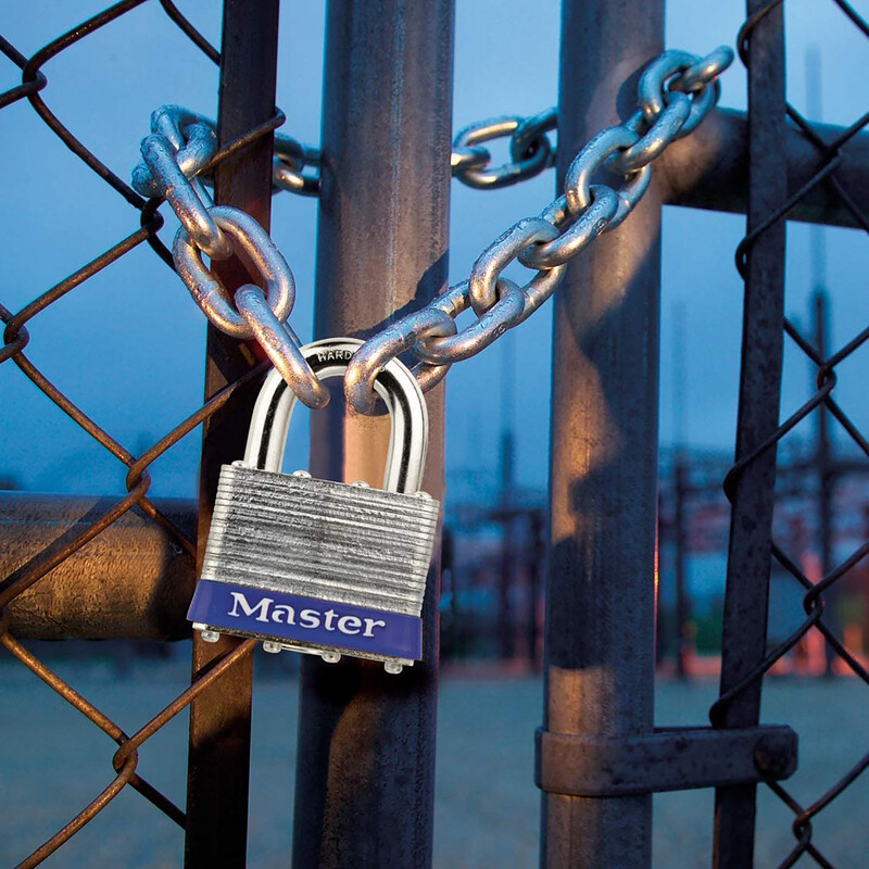 Master Lock Company 5D Maximum Security Keyed Padlock Silver Laminated