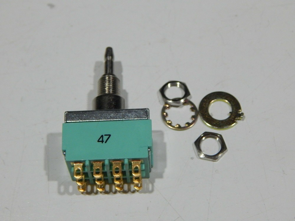 ALCO MPA406N 4PDT ON-ON PANEL MOUNT PUSH BUTTON SWITCH 6A 125V