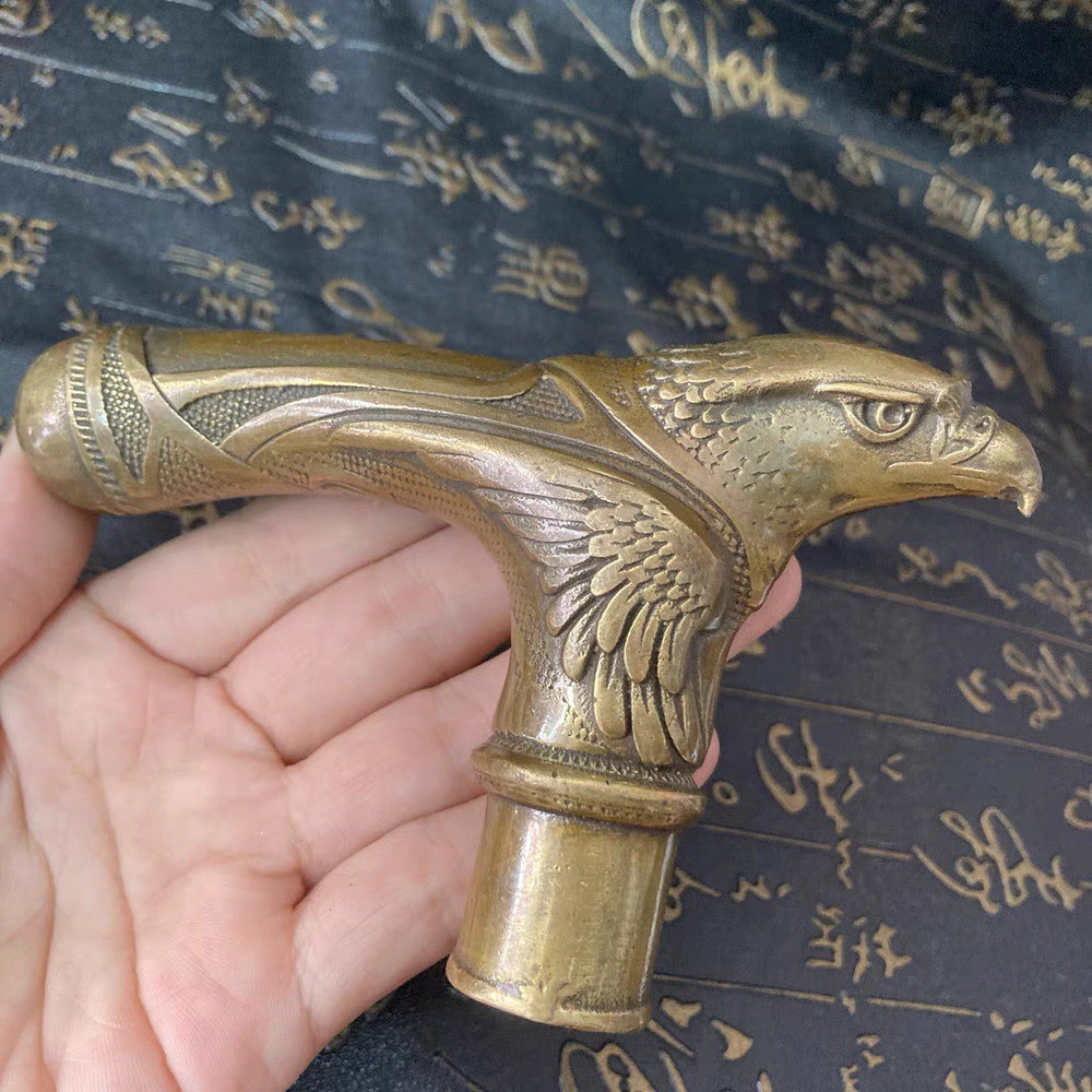 Brass Eagle Head Statue Walking Stick Cane Handle Top Topper Collection