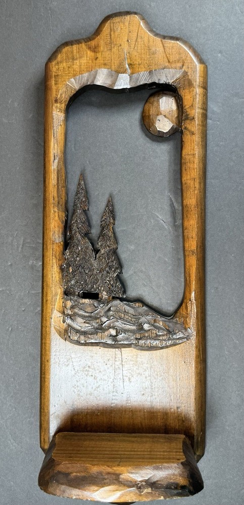 Hand Carved Tree Mirror Decorative Wall Decor