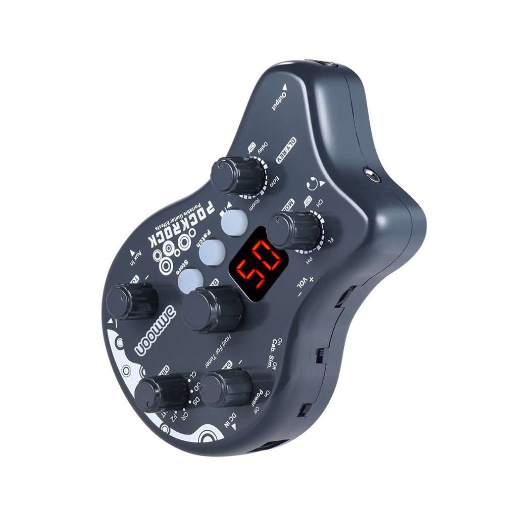 PockRock Guitar Multi-effects Processor Effect Pedal 15 Effect Types LCD Display