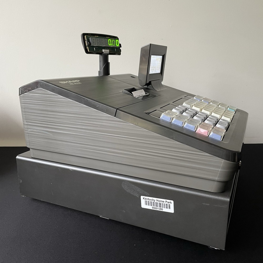 READ - Sharp XE-A23S Electronic Cash Register Thermal Print - Working (No Key)