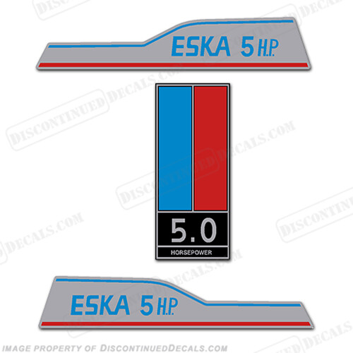 Fits Eska 5hp Outboard Motor Engine Decal Kit