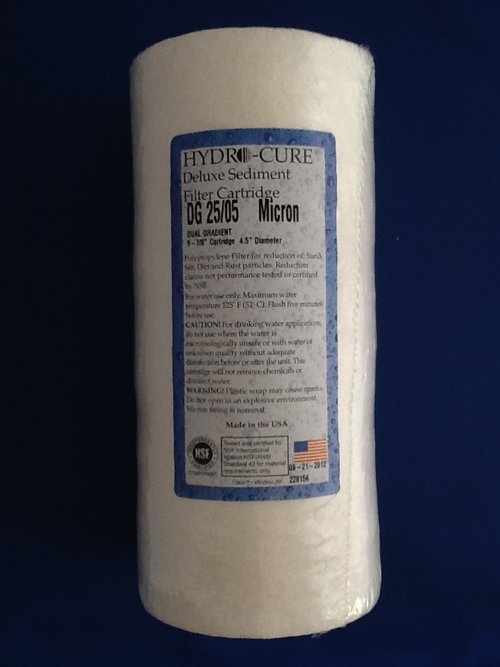 HYDRO CURE DELUXE DG 25/05 BIG BLUE 10"x4.5" SEDIMENT FILTER