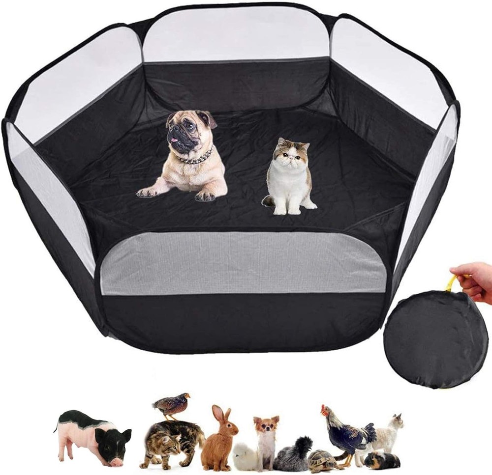 Lightweight Waterproof Pet Playpen - Fun & Secure Space for Small Animals