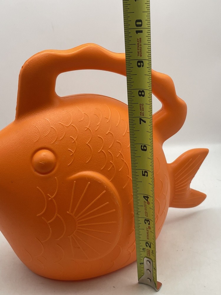 Novelty Plastic Fish Watering Can Orange