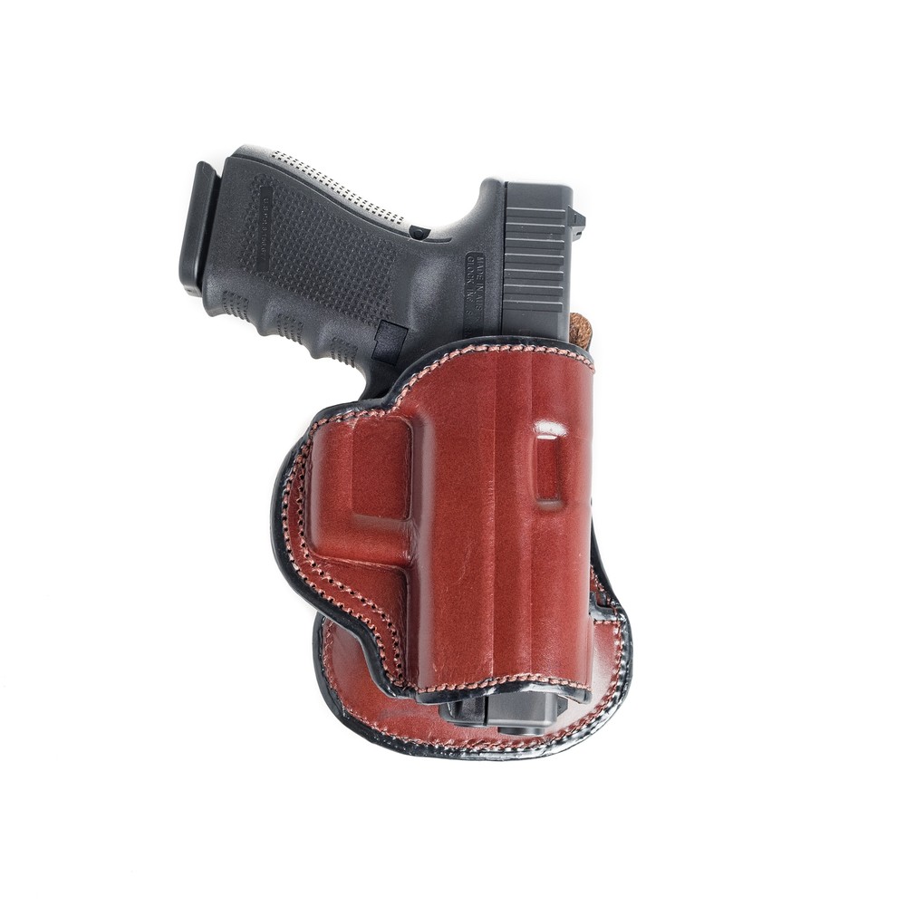 PADDLE LEATHER HOLSTER FOR WALTHER P99. OWB PADDLE ADJUSTABLE CANT.